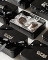Black tin chocolate box