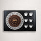 Quadrant Chocolate tray with 6 Arabic coffee cups