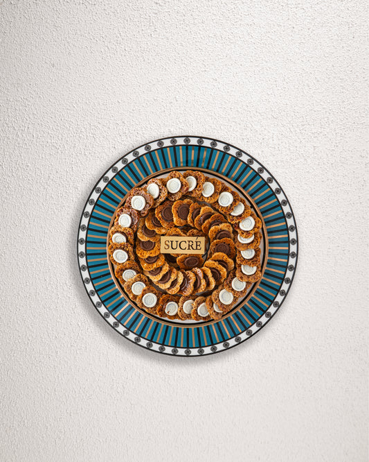 Teal Tray - Pecan and Caramel