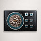 Teal Chocolate Tray with 6 Arabic coffee cups