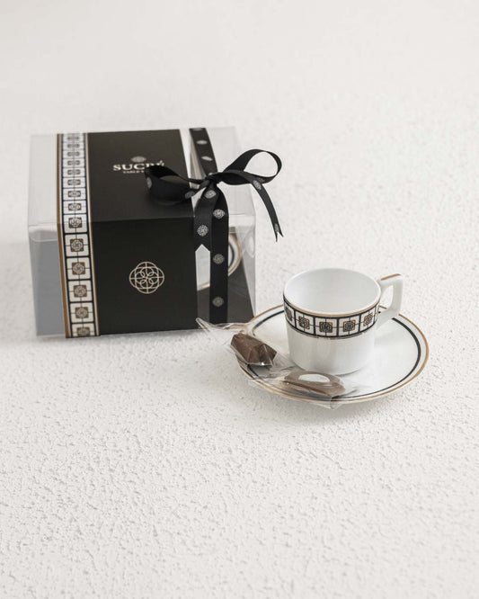 Quadrant Espresso Cup with chocolate